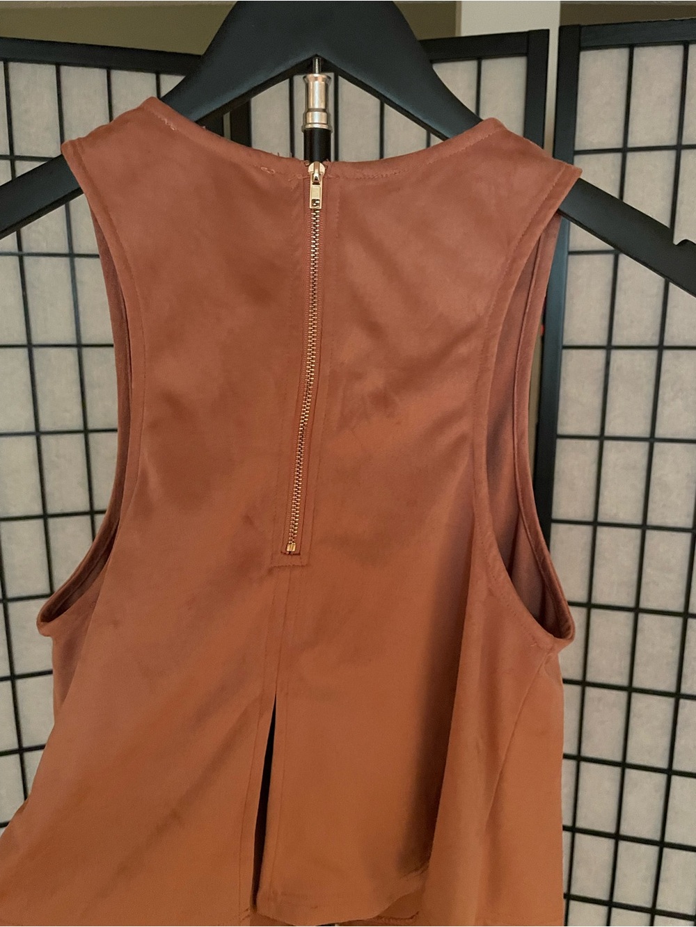 Fashion Nova Dusky Rose Sleeveless Top with Back Zip - Picture 4 of 4